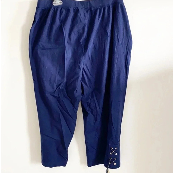 Liz & Me Plus Navy Navy Blue Stretchy Capris - Picture 4 of 5